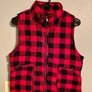 Buffalo plaid vest